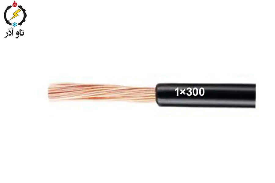 کابل افشان دو‌روکشه مسی 1 × 300 افشار نژاد خراشان (1 متر)