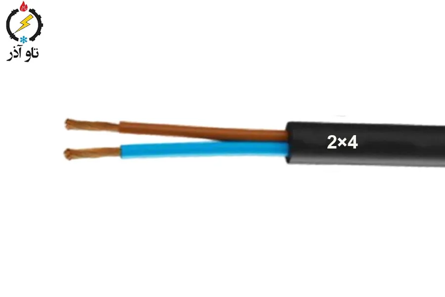 کابل افشان مسی 4 * 2 افشار نژاد خراسان (یک متر)