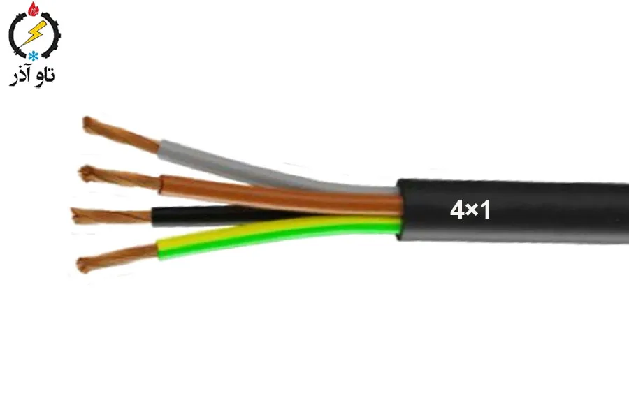 4by1_11zon کابل افشان مسی 1×4 افشار نژاد خراسان (1 متر)