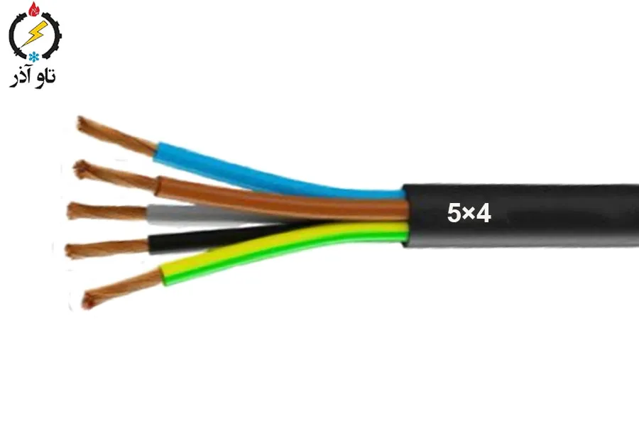 کابل افشان مسی 4 × 5 افشار نژاد خراسان (1 متر)