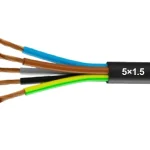 کابل افشان مسی 1.5 × 5 افشار نژاد خراشان (1 متر)