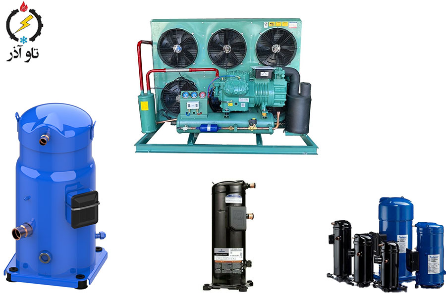 ۱) یونیت کندانسینگ و کمپرسور (Condensing Unit / Compressor)