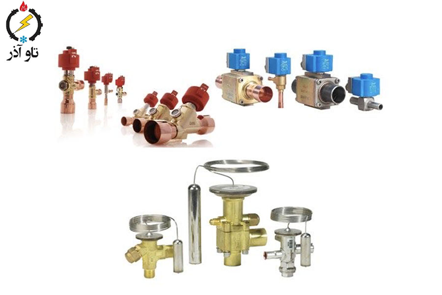 ۴) شیر انبساط (TXV / EEV) و تجهیزات کنترلی مبرد