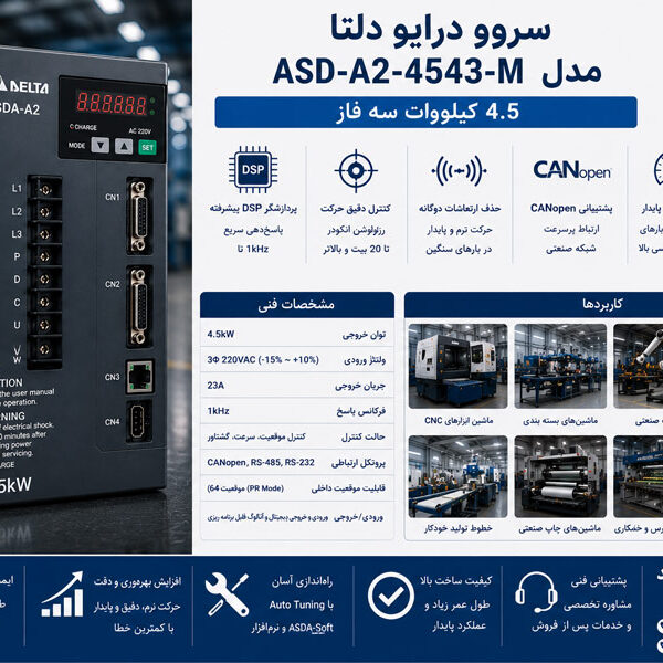 سروو درایو 4.5 کیلووات سه فاز دلتا